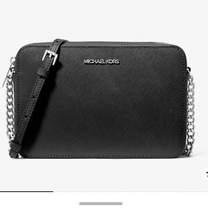 Michael Kors Black Crossbody with Chain Strap